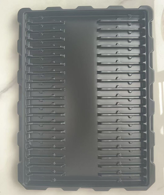Anti-statis Hitam PS Blister Tray Untuk Komponen Elektronik Hardware Aksesoris Hitam Plastik Inner Tray