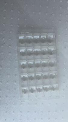 25 Piring Plastik Makaron - PET kelas makanan, Ketebalan 0,55 mm, Piring Kemasan Makaron yang Dapat Digunakan Kembali