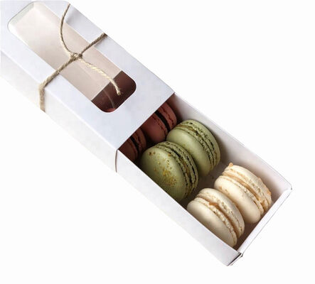 Kotak Kemasan Macaron Transparan Ramah Lingkungan dengan Cetak Kustom untuk Hadiah dan Pajangan