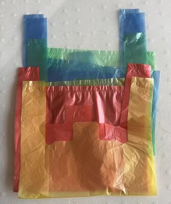 Tas tangan plastik HDPE yang dapat didaur ulang dengan ketahanan dampak tinggi untuk belanja di supermarket