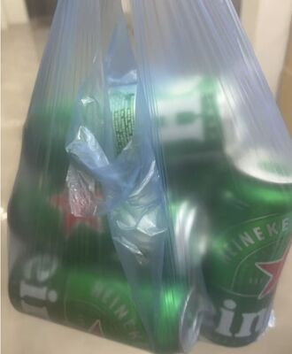 Tas Plastik HDPE Daur Ulang yang Disesuaikan dengan Ketahanan Benturan Tinggi untuk Belanja Supermarket