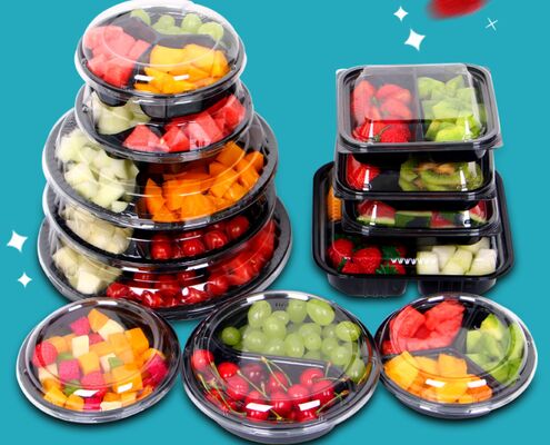 Kotak kemasan PET Plastik Blister yang disesuaikan dengan penyegelan panas dan bahan daur ulang untuk kemasan buah dan tomat