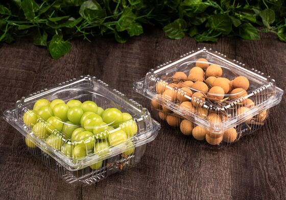 Kotak kemasan buah yang dapat disesuaikan dengan PET daur ulang dan penyegelan panas untuk perlindungan yang sempurna