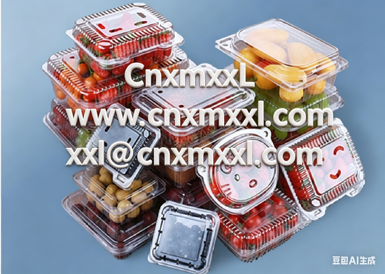 Desain yang disesuaikan Daur Ulang PET Panas Penyegelan Kotak Kemasan Buah Kemasan Blister Plastik