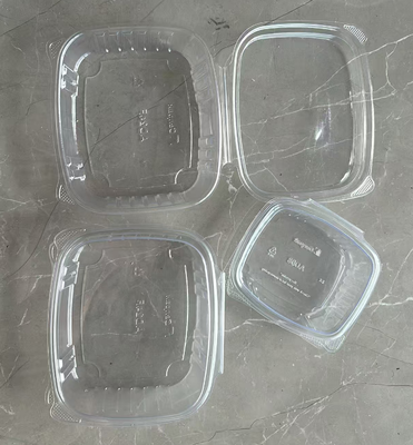 Desain yang disesuaikan PET Daur Ulang Panas Penyegelan Kotak Kemasan Buah untuk Tomat dan Blueberry