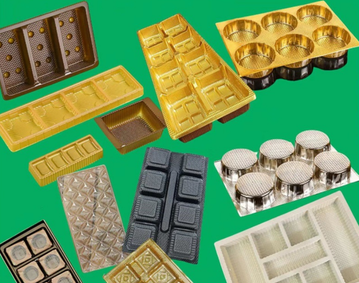 Kotak kemasan PET daur ulang yang dapat disesuaikan dengan penyegelan panas untuk makaroni dan kue