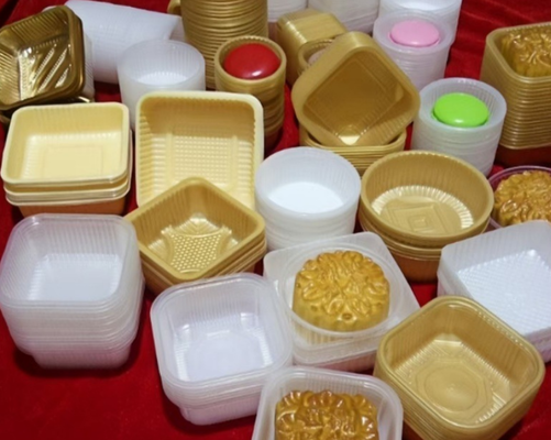 Baki Plastik Macaron Transparan Ramah Lingkungan dengan Custom Printing untuk Kemasan Makanan