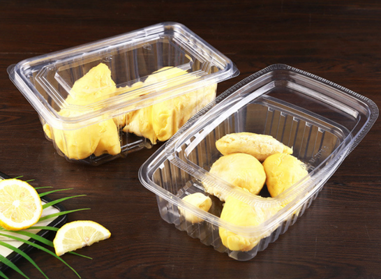 Tray kemasan makaroni transparan ramah lingkungan dengan cetakan khusus untuk tampilan makanan