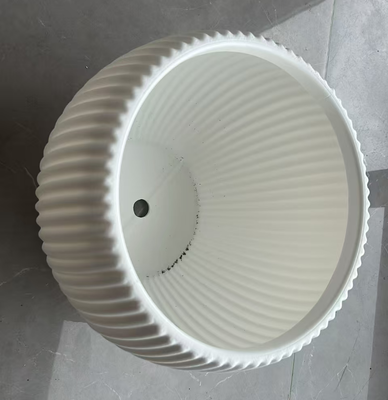 PE Coated Flower Pot with Embossing Design and Multiple Sizes for Indoor and Outdoor Use