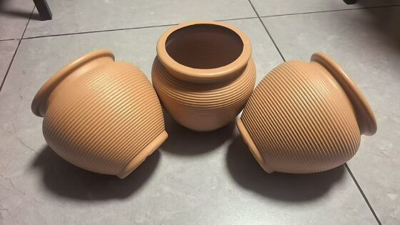 Large Diameter HDPE Plastic Flower Pot with Tray Base for Plum Bamboo Chrysanthemum and Orchid Planting