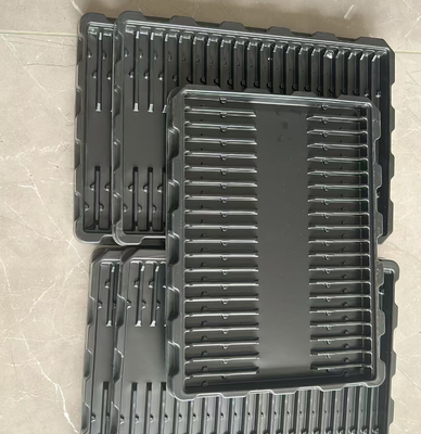 Customized Black PS Anti-static Blister Tray for Electronic Components and Lithium Batteries