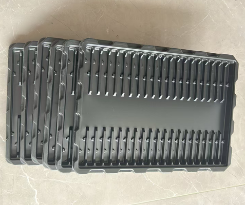 Customized Black PS Anti-static Blister Tray for Electronic Components and Lithium Batteries