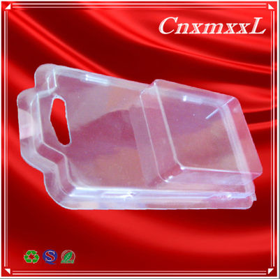Double Clamshell Durable 0.6mm PVC Blister Tray Packaging Untuk Perangkat Keras