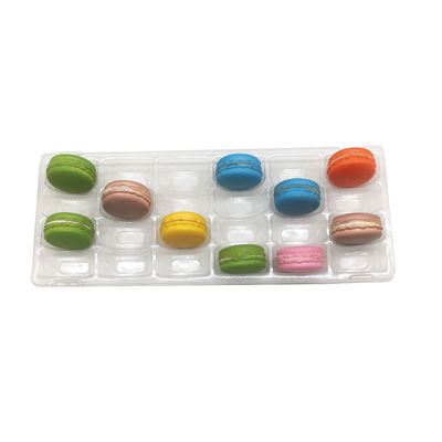 Bening PVC Plastik PET Baki Kemasan Macaron 4x6 24pcs Untuk Blister Macaron Pack