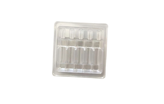 10ml 5pcs Ampul Transparan PVC Blister Tray Packaging Untuk Jarum Air